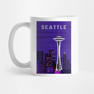 Seatle, USA. Retro travel poster Mug